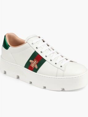 Gucci Ace embroidered platform
“White” Leather Platform Sneaker